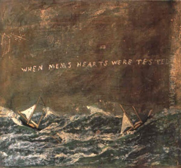 The Storm Of 1868- When Men's Hearts Were Tested Oil Painting by John O.J. Frost