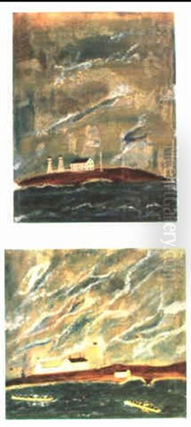 Views Of A Lighthouse Oil Painting by John O.J. Frost