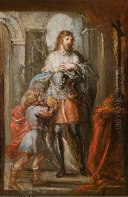 Saint Louis As A Crusader Oil Painting by Philip Fruytiers