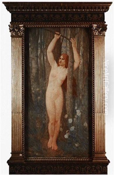 The Dryad Oil Painting by John Hemming Fry