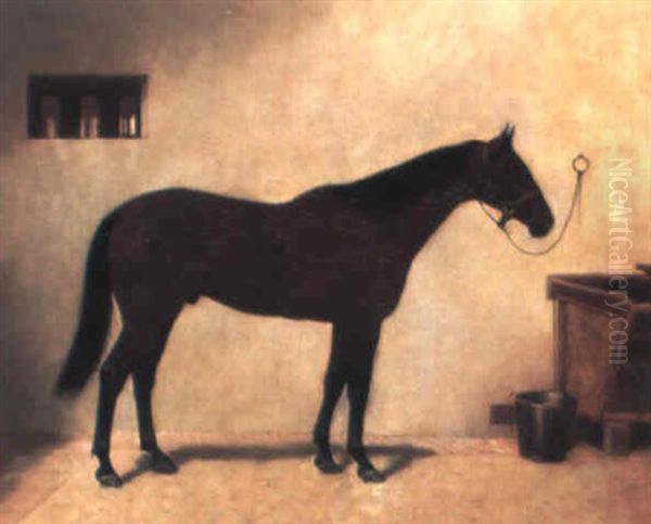 Blue Spec, Winner Of The Melbourne Cup 1905 Oil Painting by R. Douglas Fry