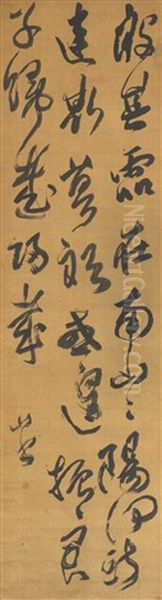 The Classic Of Poetry In Cursive Script Oil Painting by Fu Shan