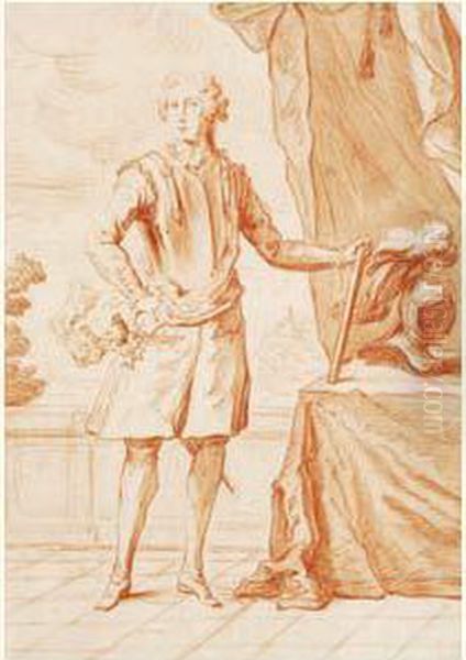 Portrait De Gentilhomme Oil Painting by Jacques Autreau