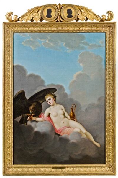 Hebe Und Der Adler Des Jupiter Oil Painting by Friedrich Heinrich Fueger
