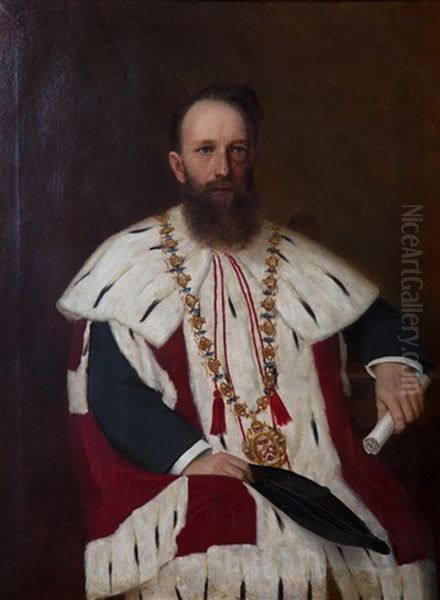 Mayor Of Port Elizabeth Oil Painting by Florence Fuller