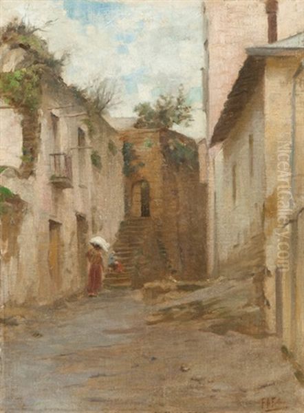 Corner In Naples Oil Painting by Florence Fuller