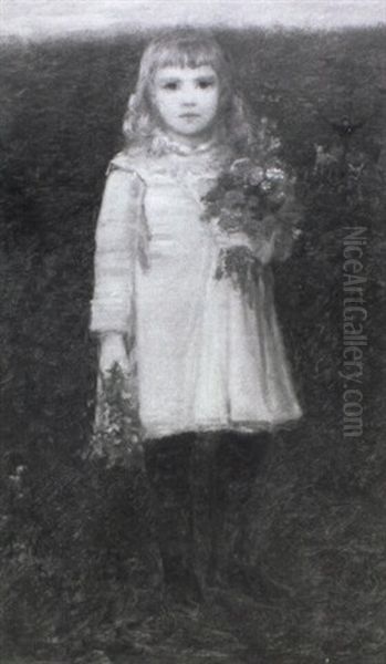 Arthur Sept.1882 - Portrait Of Arthur Fuller As A Boy Oil Painting by George F. Fuller