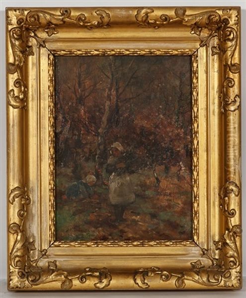 Gathering Wood Oil Painting by David Fulton