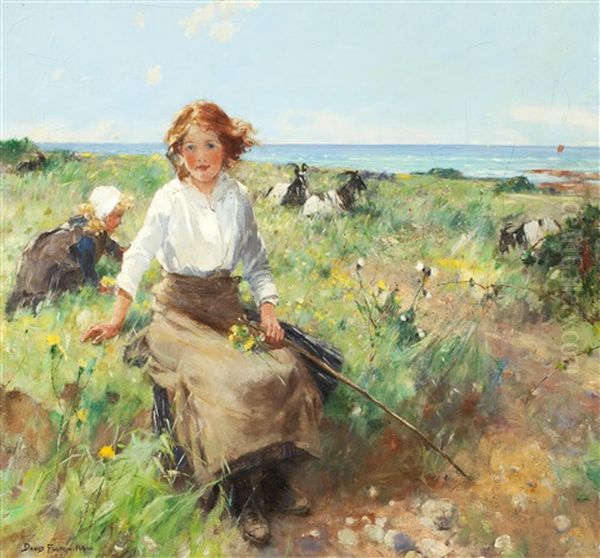 Summer By The Coast Oil Painting by David Fulton