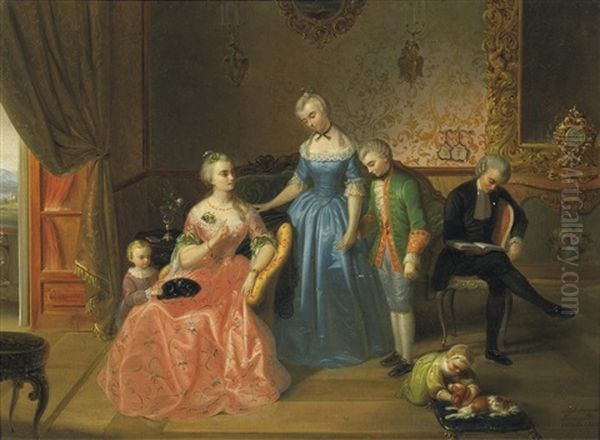 Die Ermahnung Oil Painting by Michelangelo Fumagallo