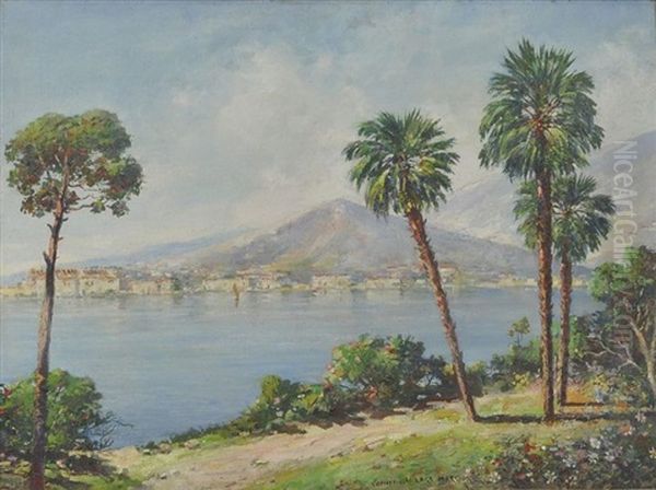 Landschaft Am Lago Maggiore Oil Painting by Vincenzo Funiciello