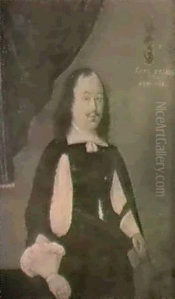 Portrait D'un Gentilhomme Au Chien Oil Painting by Sebastian Furck