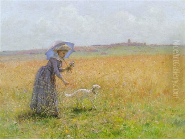 La Promenade Aux Champs Oil Painting by Francois Furet