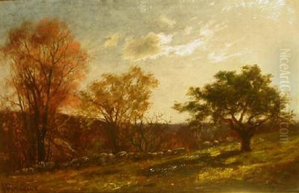 Landscape Study, Melrose, Massachusetts Oil Painting by Charles Furneaux