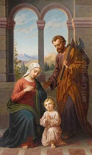 Die Heilige Familie Oil Painting by Max Fuerst