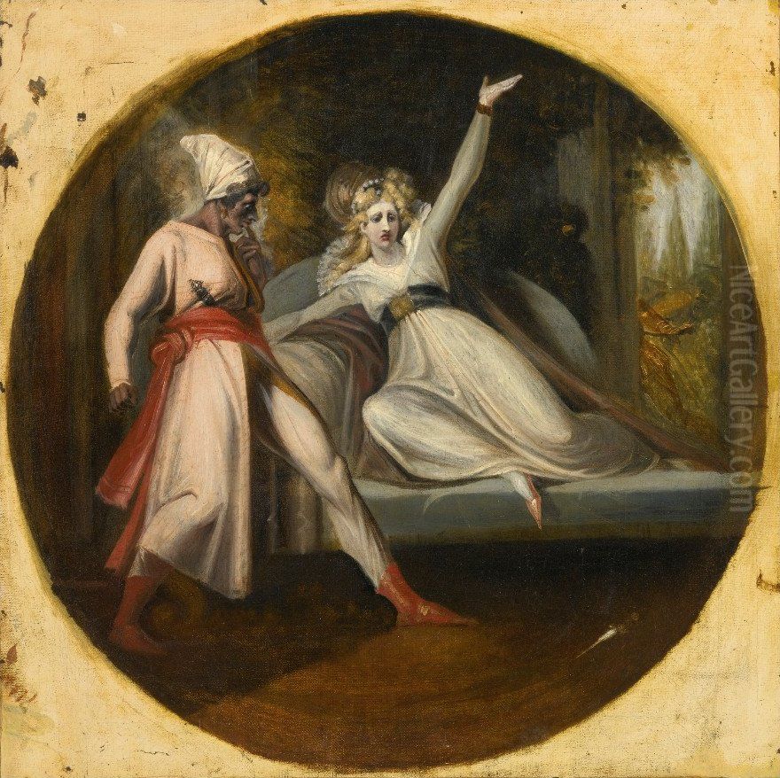 Leonore Discovering The Dagger Left By Alonzo Oil Painting by Henry Fuseli
