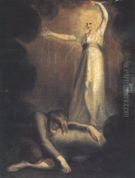 St John's Vision Of The Seven Candlesticks Oil Painting by Henry Fuseli