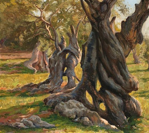 Olivos Oil Painting by Joan Fuster Bonnin