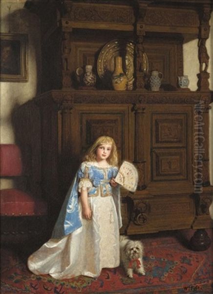 The Fan Oil Painting by William Baxter Collier Fyfe