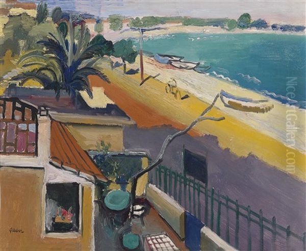 Cannes Sur Mer 29 Oil Painting by Laszlo Gabor