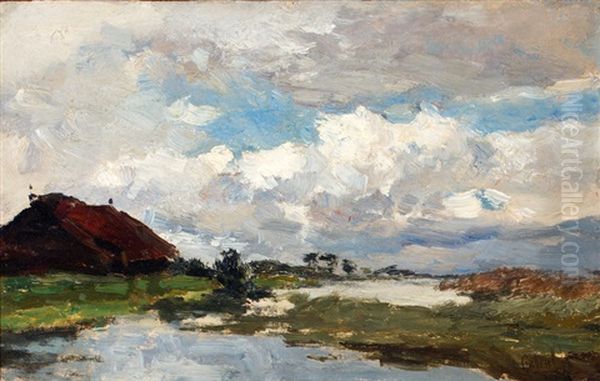 Landschap Met Wolkenlucht Oil Painting by Paul Joseph Constantine Gabriel