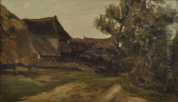 Dorfstrase In Holland Oil Painting by Paul Joseph Constantine Gabriel