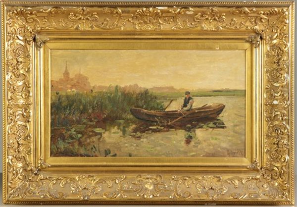 Visscher In Den Polder Oil Painting by Paul Joseph Constantine Gabriel