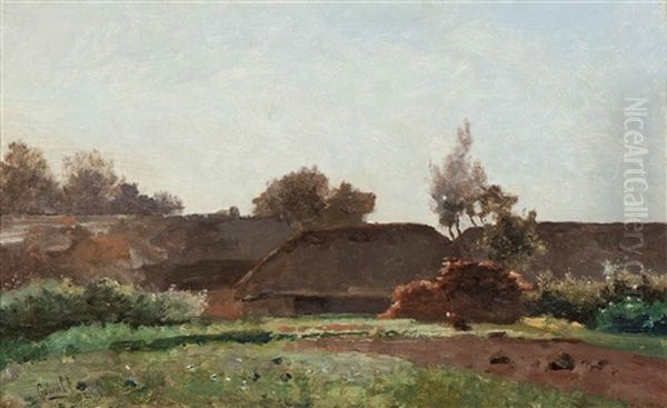 By The Farm Oil Painting by Paul Joseph Constantine Gabriel