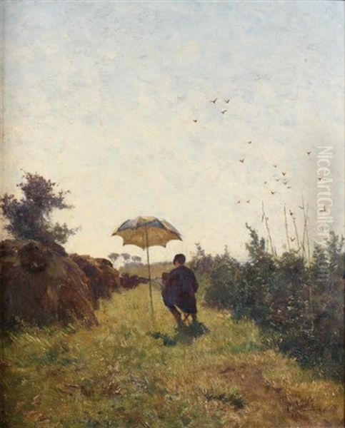 Portrait (anton Mauve?) Oil Painting by Paul Joseph Constantine Gabriel