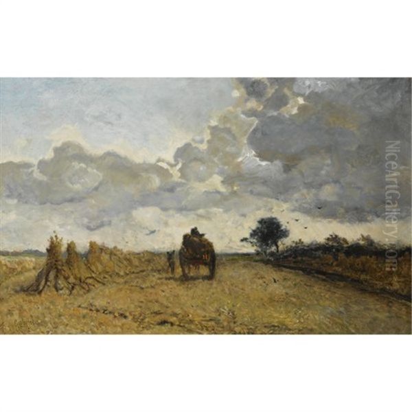 Harvest Time Oil Painting by Paul Joseph Constantine Gabriel