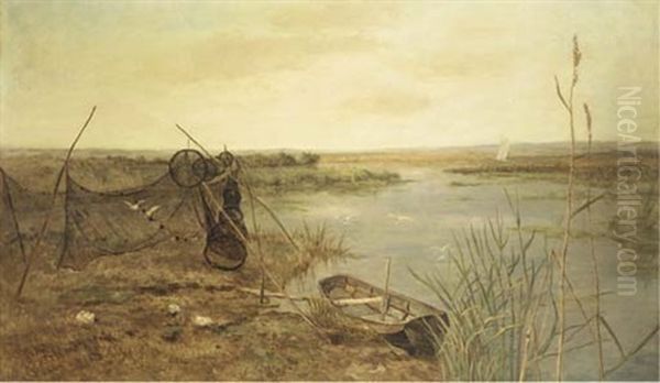 A Summer Morning At The Lake Oil Painting by Paul Joseph Constantine Gabriel