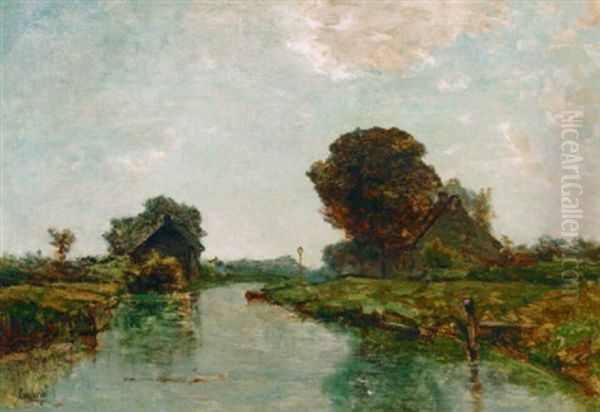 Vaartje - Kortenhoef Oil Painting by Paul Joseph Constantine Gabriel