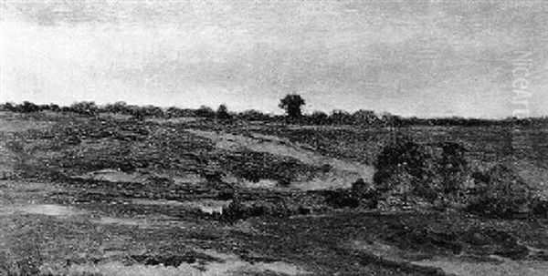 A View Of A Moor Oil Painting by Paul Joseph Constantine Gabriel