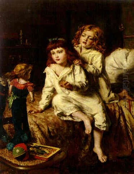 Christmas Morning Oil Painting by William Hippon Gadsby