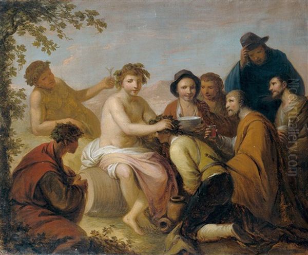 Vor Dem Wirtshaus Oil Painting by Barend Gael