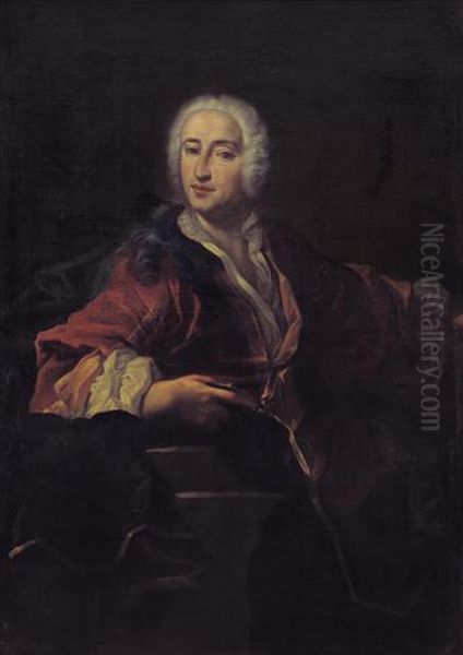 Ritratto Di Gentiluomo Oil Painting by Jacques-Andre-Joseph Aved