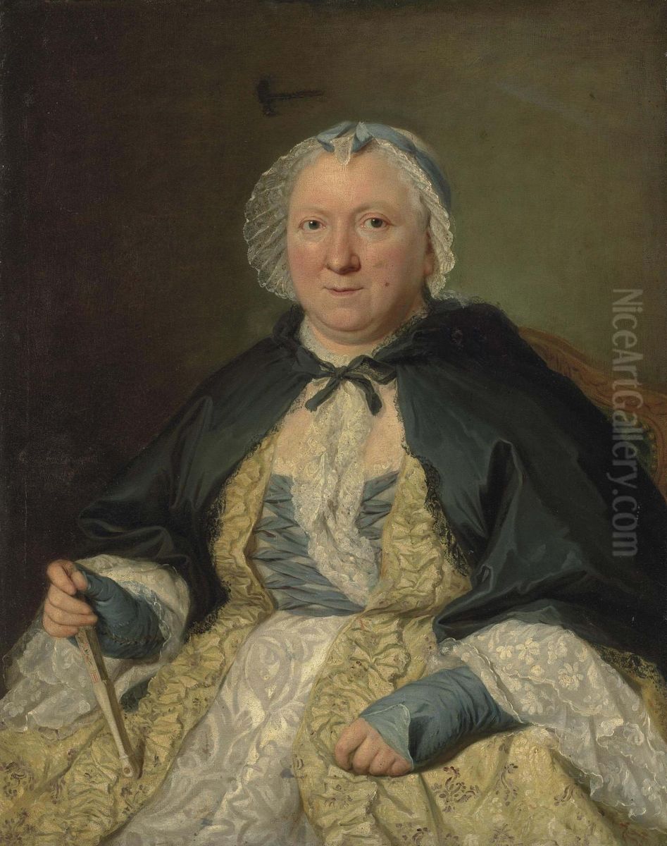 Portrait Of Madame Antoine Crozat, Marquise Du Chatel Oil Painting by Jacques-Andre-Joseph Aved