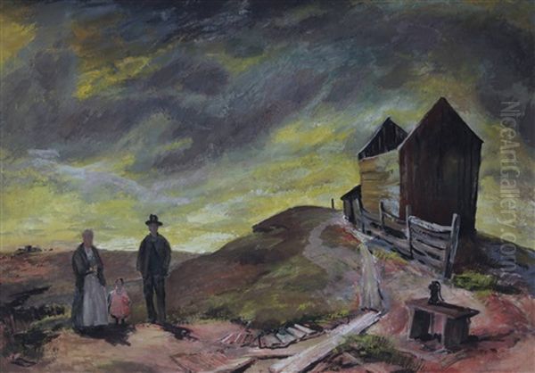 Nach Dem Regen Oil Painting by Carl Frederick Gaertner