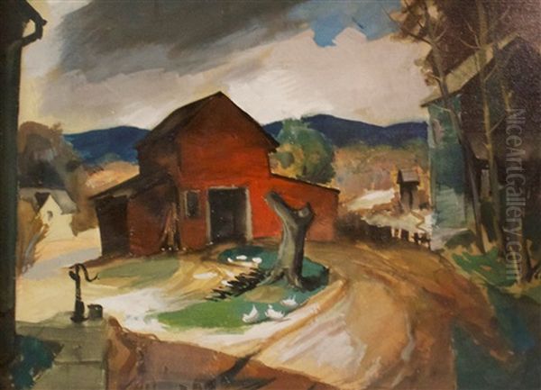 Nach Dem Regen Oil Painting by Carl Frederick Gaertner