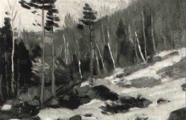 Printemps, Charlevoix Oil Painting by Clarence Alphonse Gagnon