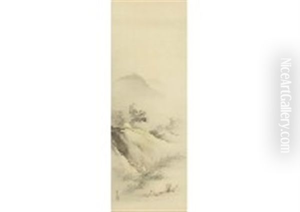 Fishing At Inlet In Summer Oil Painting by Hashimoto Gaho