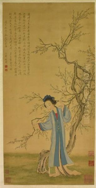Gai Qi (1773-1828) Lady Oil Painting by Gai Qi