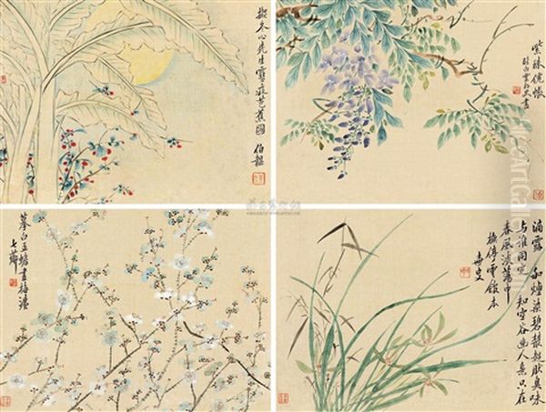 Flowers (album W/4 Works) Oil Painting by Gai Qi