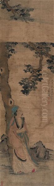 Lady Oil Painting by Gai Qi