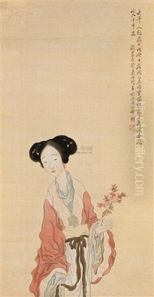 Lady Oil Painting by Gai Qi