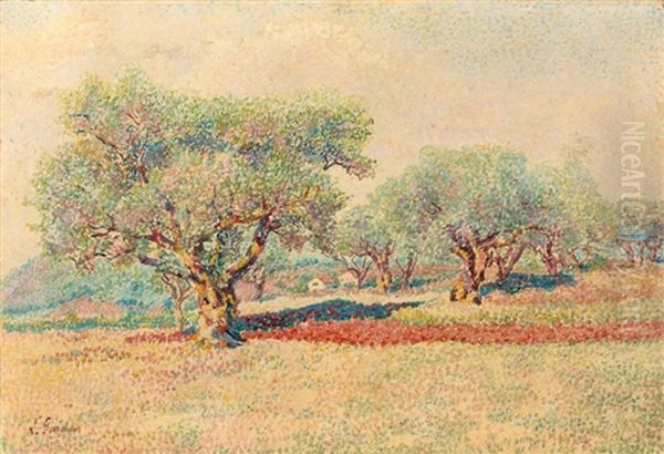 Paysage De Provence Oil Painting by Louis Gaidan
