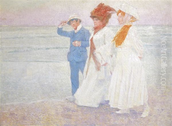 Notes Blanches Sur La Mer Oil Painting by Franz Bernard Gailliard