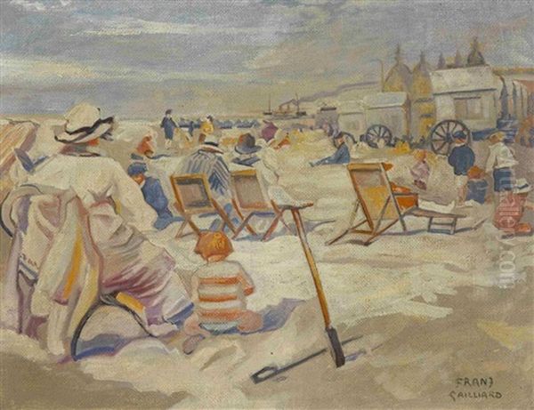 Strandszene Oil Painting by Franz Bernard Gailliard