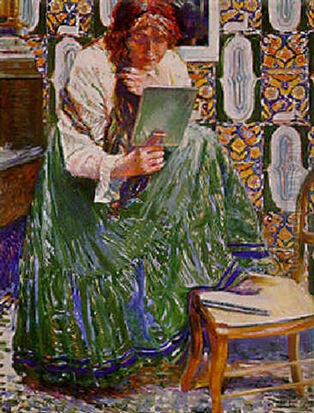 Inquietude Oil Painting by Franz Bernard Gailliard