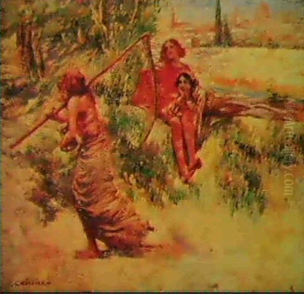 Le Passage Du Temps Oil Painting by Franz Bernard Gailliard